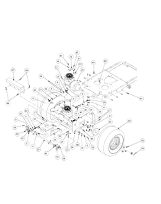 Transmission Assembly Diagram and Parts List for HFF1748 55AG5D4V750-WAM Cub Cadet Lawn Mower